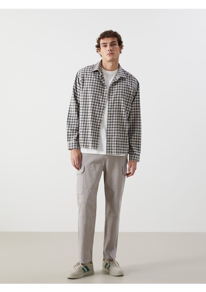 Yeni Sezon Rahat Kalıp Uzun Kollu Ekose Gabardin Erkek Gömlek fiyatları
