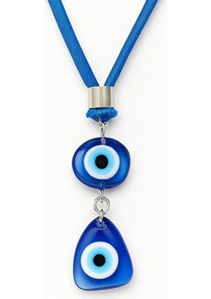 El Yapımı Şeffaf Cam Nazar Boncuğu Araba Dikiz Aynası Süsü