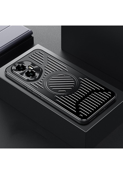 Honor 300 Kılıfı, Manyetik Metal Isı Dağıtıcı Koruyucu Kılıf-Siyah (Yurt Dışından)