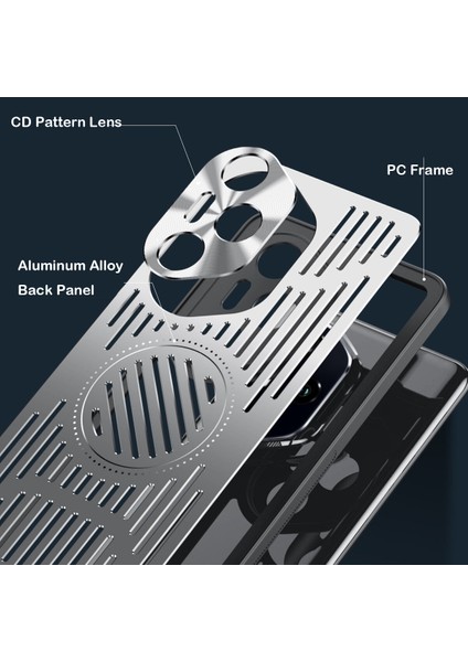 Honor 300 Kılıfı, Manyetik Metal Isı Dağıtıcı Koruyucu Kılıf-Siyah (Yurt Dışından) fiyatları