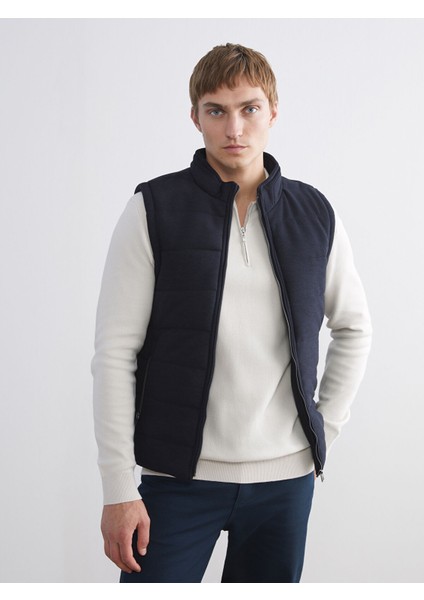 Yeni Sezon Slim Fit Dik Yaka Erkek Şişme Yelek