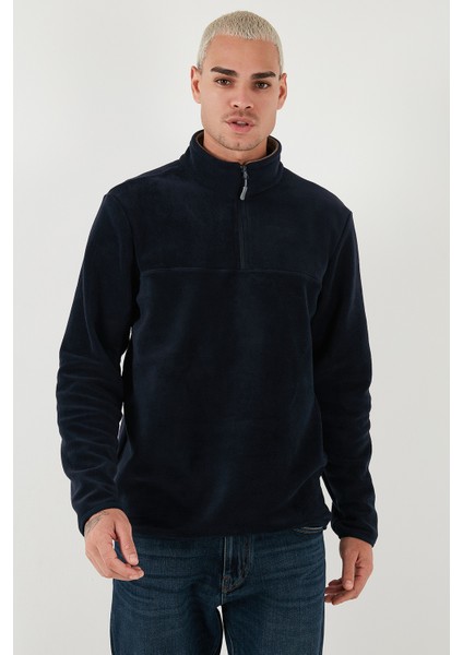 Slim Fit Anti-Pilling Tüylenme Yapmayan Bato Yaka Kışlık Şardonlu Polar Erkek Polar 5906001 modelleri