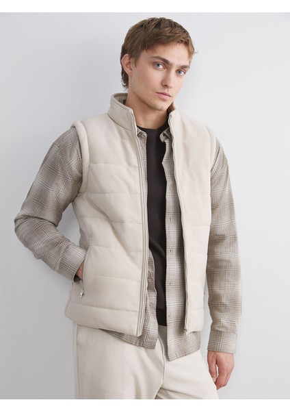 Yeni Sezon Slim Fit Dik Yaka Erkek Şişme Yelek