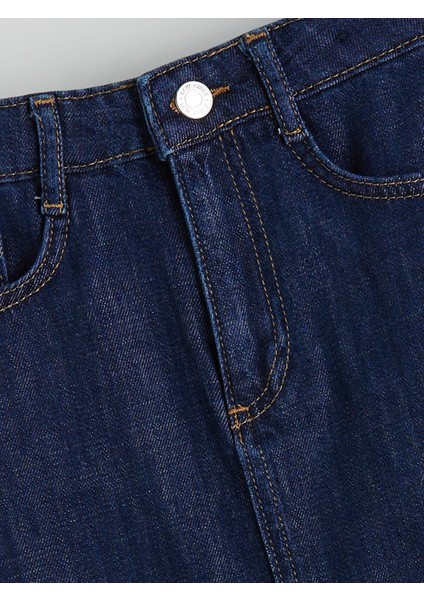 Yeni Sezon Beli Ayarlanabilir Lastikli Kız Çocuk Jean Etek fiyatları