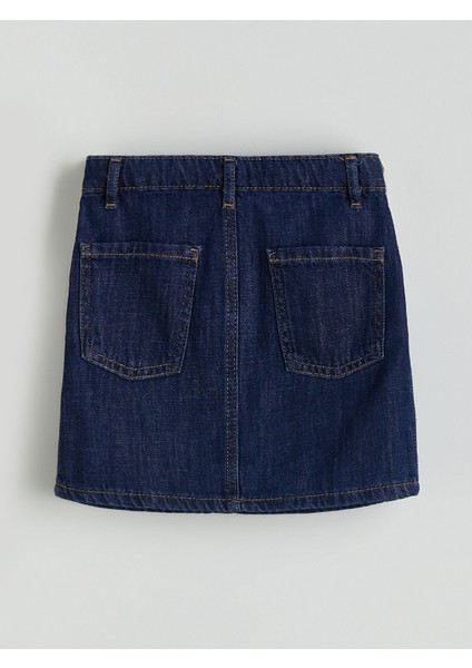 Yeni Sezon Beli Ayarlanabilir Lastikli Kız Çocuk Jean Etek modelleri