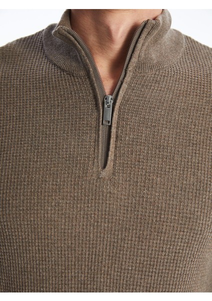 Yeni Sezon Dik Yaka Uzun Kollu Erkek Triko Kazak modelleri