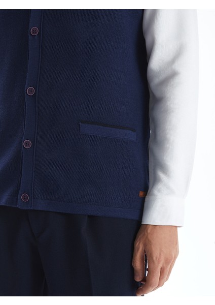 Yeni Sezon Standart Kalıp V Yaka Erkek Triko Yelek modelleri