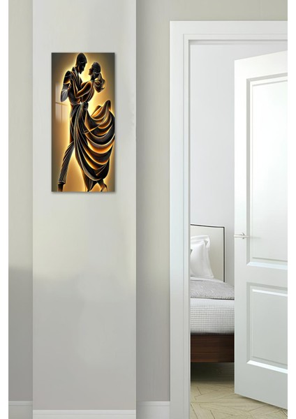 3D Görünümlü Temperli Cam Tablo – Dans Eden Çift Temalı Uv Baskı 30X60 cm - DCT129 fırsatları