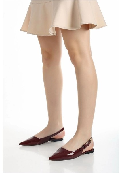 Nrtmsa Ummar Bordo Rugan Babet Ayakkabı (Numara: 37)