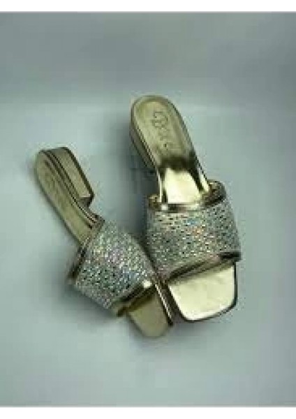 Nrtmsa Ortu Gold Cilt Işlemeli Terlik (Numara: 39)