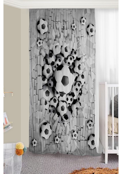 Çift Kanatlı Çocuk Odası Fon Perde Denizci Çapa Çift Kanatlı Çocuk Odası Fon Perde