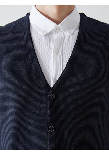 Yeni Sezon Standart Kalıp V Yaka Erkek Triko Yelek modelleri