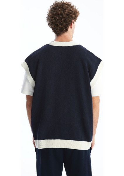 Yeni Sezon Rahat Kalıp V Yaka Erkek Triko Yelek fırsatları