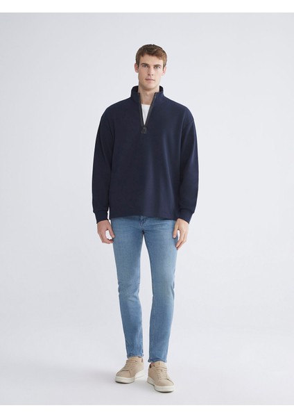 Yeni Sezon Fermuarlı Dik Yaka Uzun Kollu Erkek Sweatshirt fiyatları