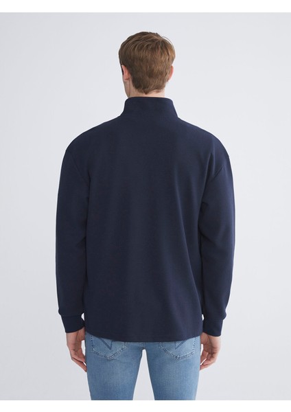 Yeni Sezon Fermuarlı Dik Yaka Uzun Kollu Erkek Sweatshirt fırsatları