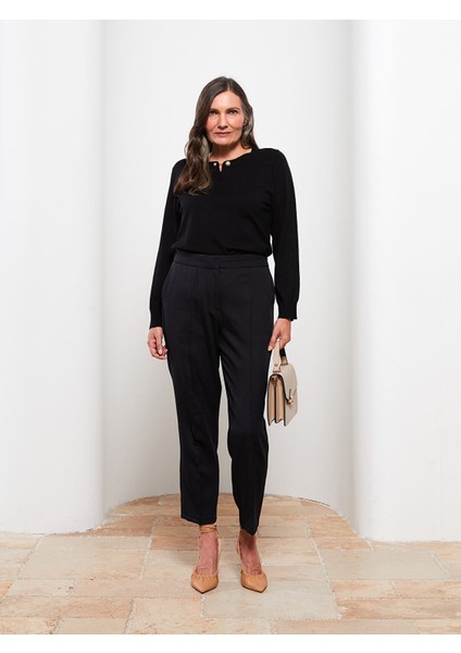 Yeni Sezon Bisiklet Yaka Düz Uzun Kollu Kadın Triko Kazak fiyatları