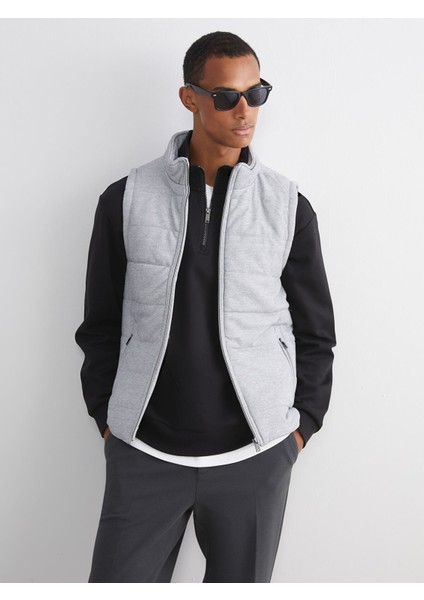 Yeni Sezon Slim Fit Dik Yaka Erkek Şişme Yelek