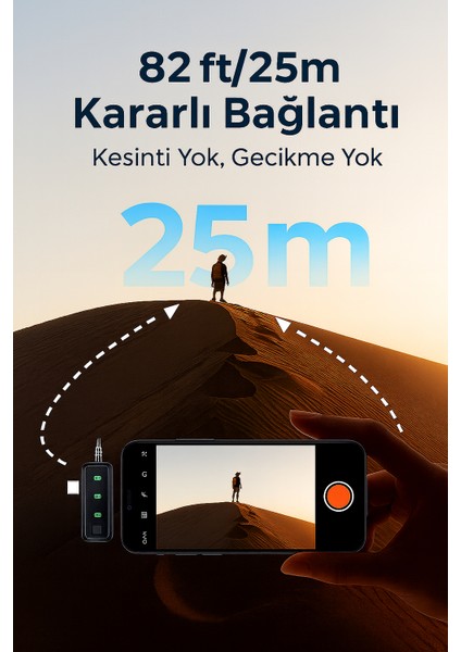 Kablosuz Yaka Mikrofonu Vlog , Video Çekimi , Ses Aktarımı Android - Type - C - iPhone Uyumlu fiyatları