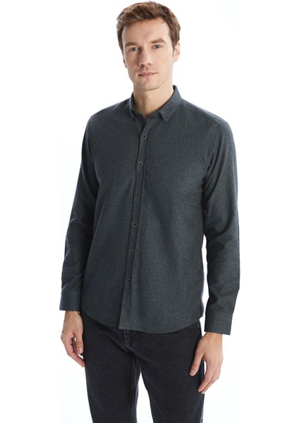 Yeni Sezon Regular Fit Uzun Kollu Gabardin Erkek Gömlek