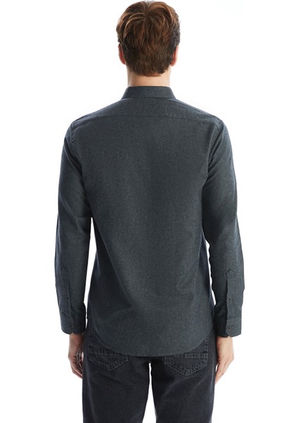 Yeni Sezon Regular Fit Uzun Kollu Gabardin Erkek Gömlek fırsatları
