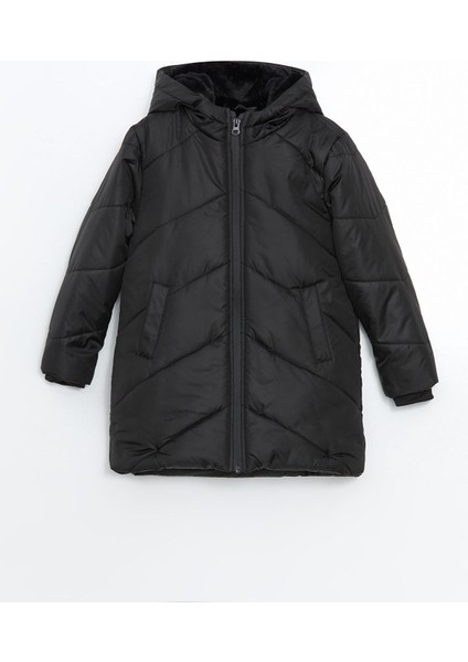 Yeni Sezon Kapüşonlu Kız Çocuk Şişme Mont