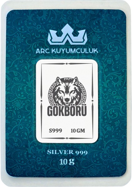 Hediyeye Özel 10 Gram 999 Ayar Gümüş ile Tasarlanmış Gökbörü Temalı Gümüş KÜLÇESI-670