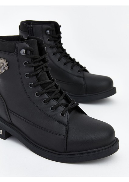 Yeni Sezon Bağcıklı Deri Görünümlü Erkek Bot modelleri