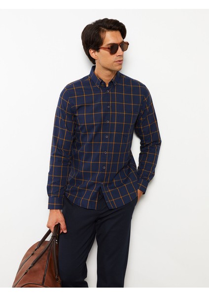 Yeni Sezon Regular Fit Uzun Kollu Ekose Erkek Gömlek
