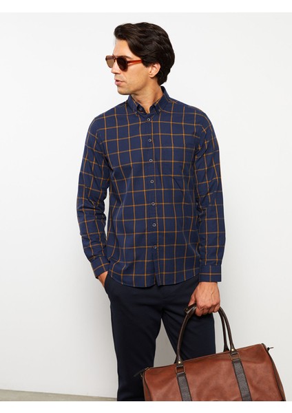 Yeni Sezon Regular Fit Uzun Kollu Ekose Erkek Gömlek modelleri