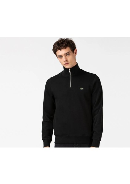 Erkek Regular Fit Yarım Fermuar Sweatshirt