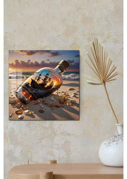 3D Görünümlü Temperli Cam Tablo – Kozmik Kitap ve Galaksi Portalı Uv Baskı 33X33 CM-CTK113 modelleri