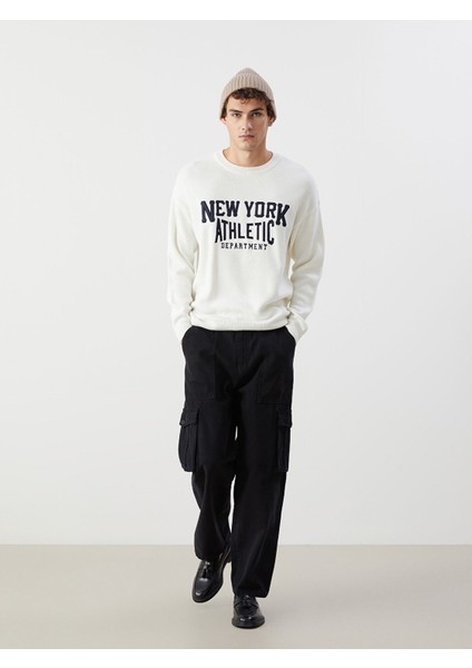 Yeni Sezon Rahat Kalıp Gabardin Erkek Kargo Pantolon