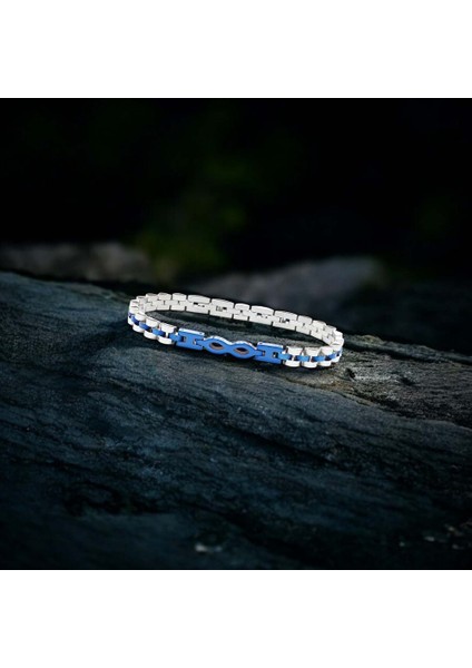 Erkek Sonsuzluk Lacivert Ful Çelik Bileklik fiyatları