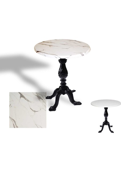 Çipa 1001 Döküm Ayak Yuvarlak Masa Çap 60CM - (Werzalit, Wermodin ve Allzalit Tabla) - Afyon Mermer