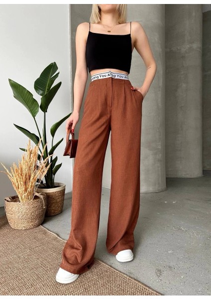 Nrtmsa Flamlı Kahve Pantolon (Beden: S)