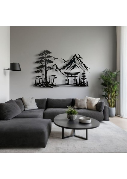 Metal Japon Manzara Duvar Dekoru – Dağ Temalı Modern Minimalist Ev Ofis Dekoratif Tablo indirimleri