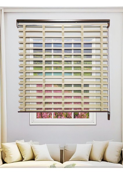 Picasso Shadow Silüet Kumaş Jaluzi Store Perde, Alüminyum Kasalı Yüksek Kaliteli - Latte 3212SHADOW fiyatları