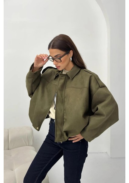 Basic Crop Gömlek Ceket (Shacket) Camelbasic, Crop, Gömlek modelleri