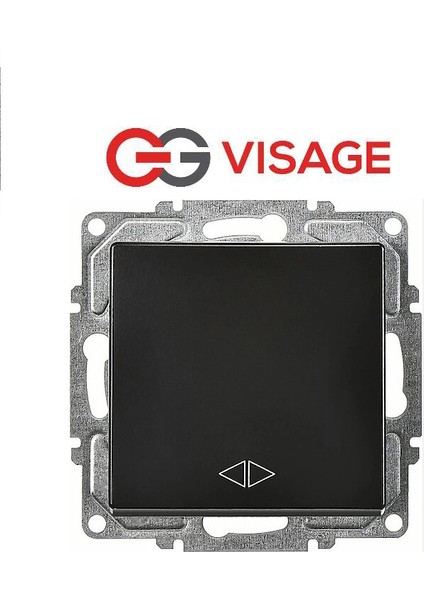 Visaage Ambiance Metalik Siyah Komütatör Anahtar Çerçevesiz - Priz ve Anahtar Için Uyumlu Çerçeve fiyatları