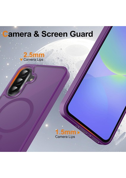 Samsung Galaxy A26 Uyumlu Kamera Lens+Ekran Koruyucu Magsafe Şarj Destekli Iz Tutmaz Mat Kapak fırsatları