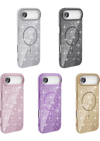 Iphone 17 Air Uyumlu Kılıf Magsafe Destekli Parıltılı Simli Işıltlı Kamera Korumalı Kapak fırsatları