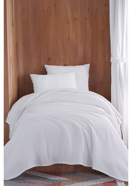 Junior Pike Örtüsü 140X230 cm %100 Pamuklu Petek Dokuma Kumaş Beyaz fiyatları