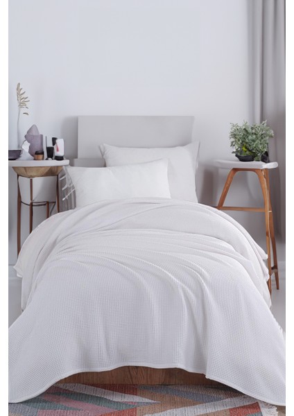 Junior Pike Örtüsü 140X230 cm %100 Pamuklu Petek Dokuma Kumaş Beyaz modelleri