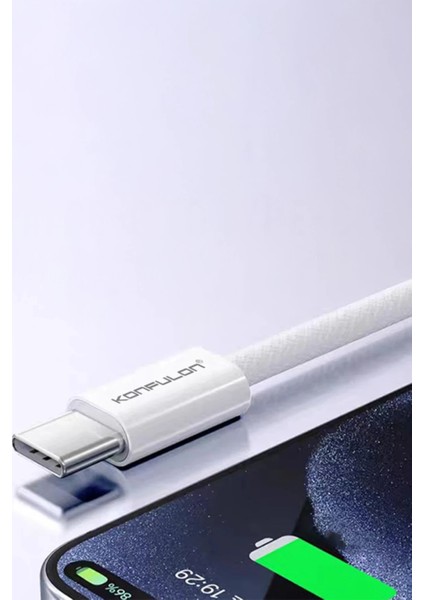 Lvsqvr Konfulon DC82 1m 60W Type-C To Type-C Pd Hızlı Şarj Kablo - Beyaz modelleri