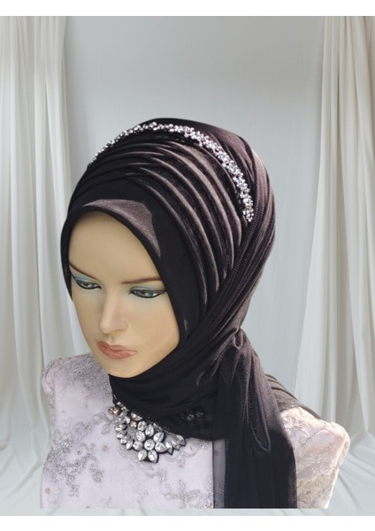 Aksesuar Dahil Simsiz Siyah Tek Tek Hazır Duvak Hazır Şal Hazır Türban fiyatları