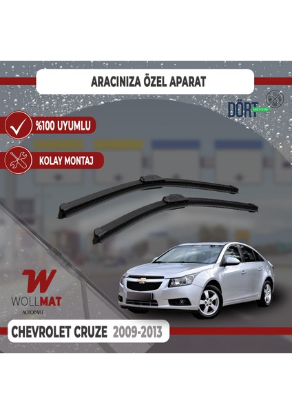 Chevrolet Cruze Silecek 2009-2013 Arası Silecek Takımı Araca Özel