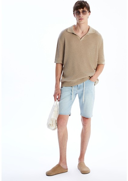 Yeni Sezon Slim Fit Erkek Jean Şort