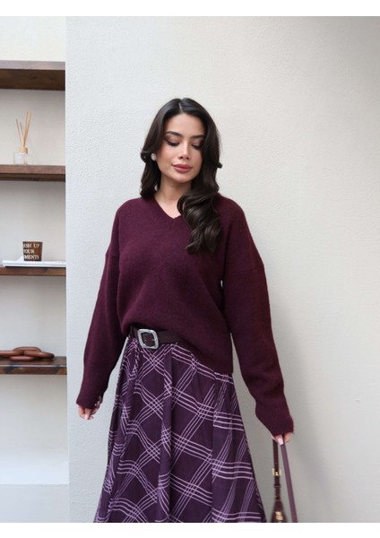 Ekose Desenli Asimetrik Etek modelleri