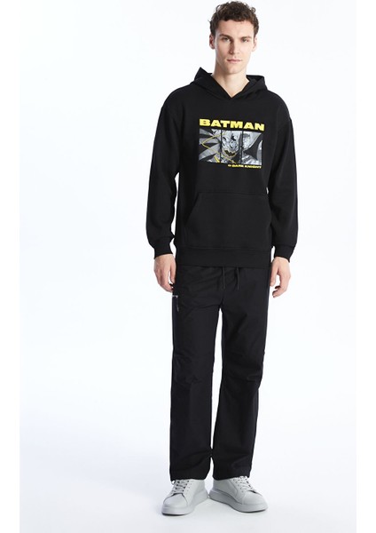 Yeni Sezon Uzun Kollu Batman Baskılı Erkek Kalın Hoodie fiyatları