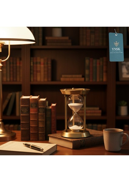 Roma Sütunu Tasarımlı Dekoratif Kum Saati – 30 Dk Zaman Ölçer Metal Gövde (22X15 Cm) modelleri